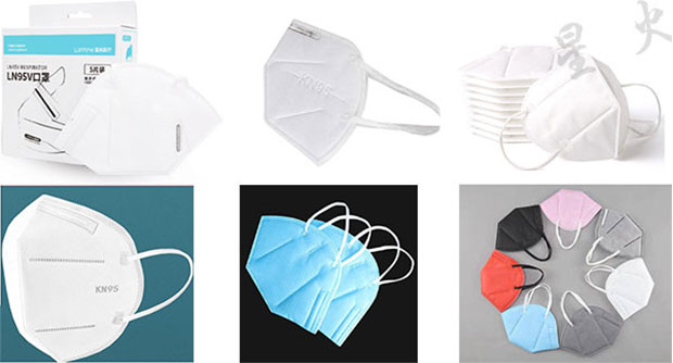 星火kn95口罩機(jī)械設(shè)備包裝樣品