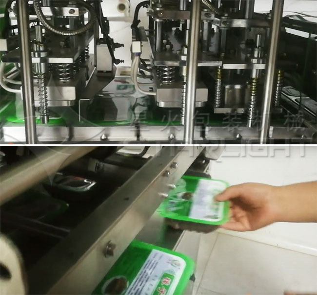 快餐盒裝封口機設(shè)備展示